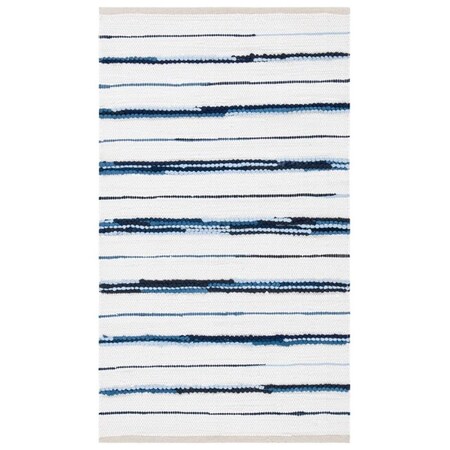 Safavieh 8 x 10 ft. Montauk Contemporary Rectangle Rug, Navy & Ivory MTK623N-8